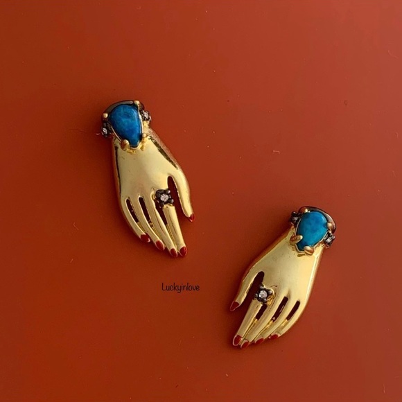 Alexis Bittar Jewelry - Alexis Bittar Small New Vintage Vanitas Victorian Hand Earrings